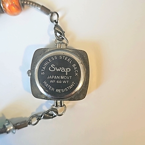 Millefiori Glass and Swarovski elements Beaded Swap Watch - Picture 3 of 3